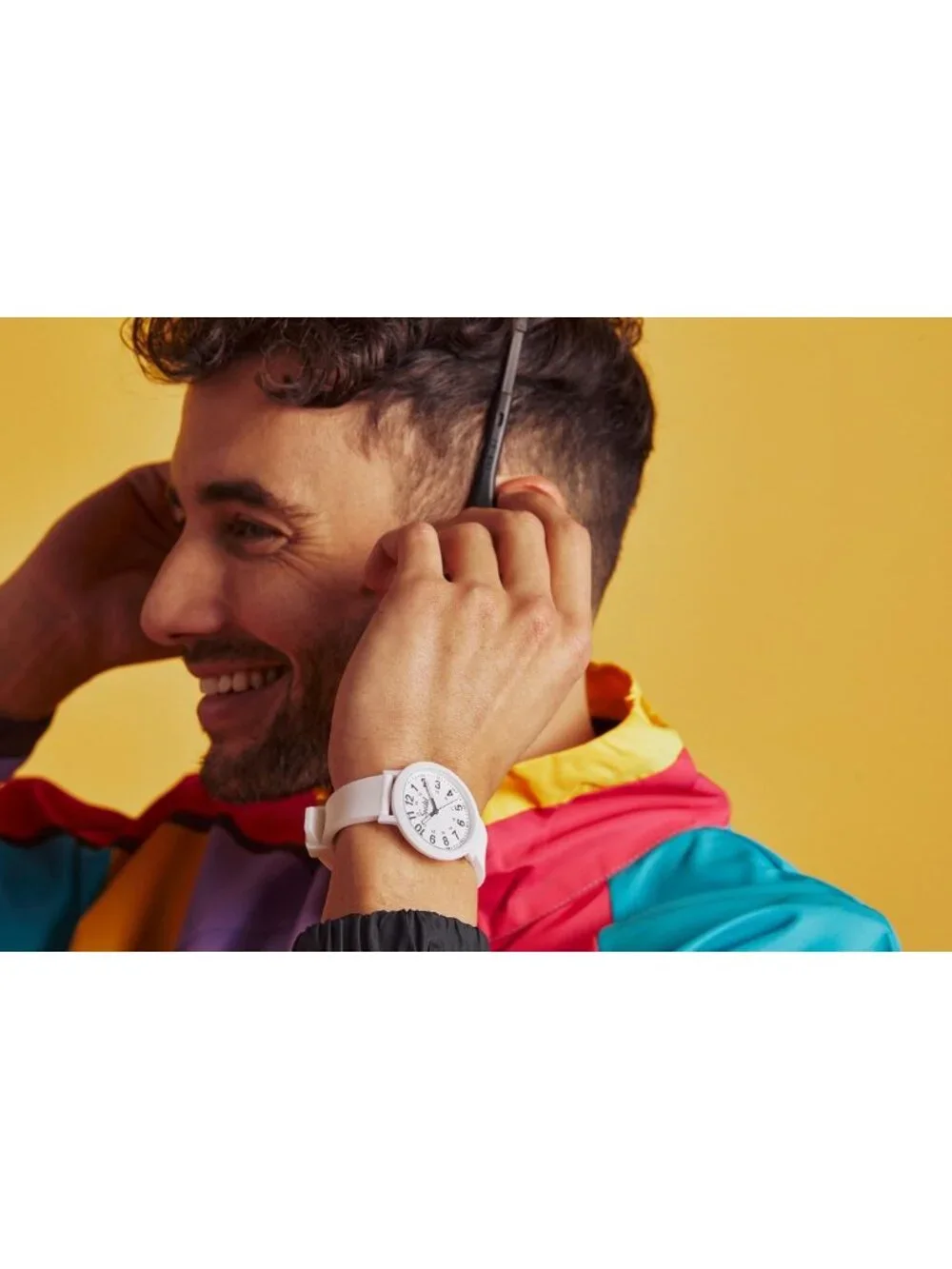 Eco-Friendly Color Pop Recyclable Plastic Watch with Silicone Strap - Stylish
